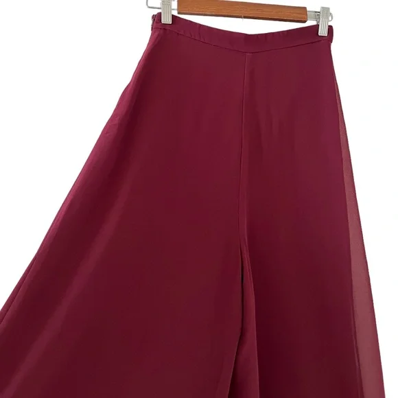 Fame and Partners NEW Smocked Peplum Blouse & Wide Leg Culotte Pants Size 2 - Picture 8 of 14